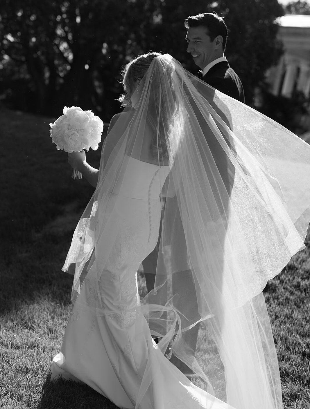 Bride and Groom Walking Photos New England Wedding