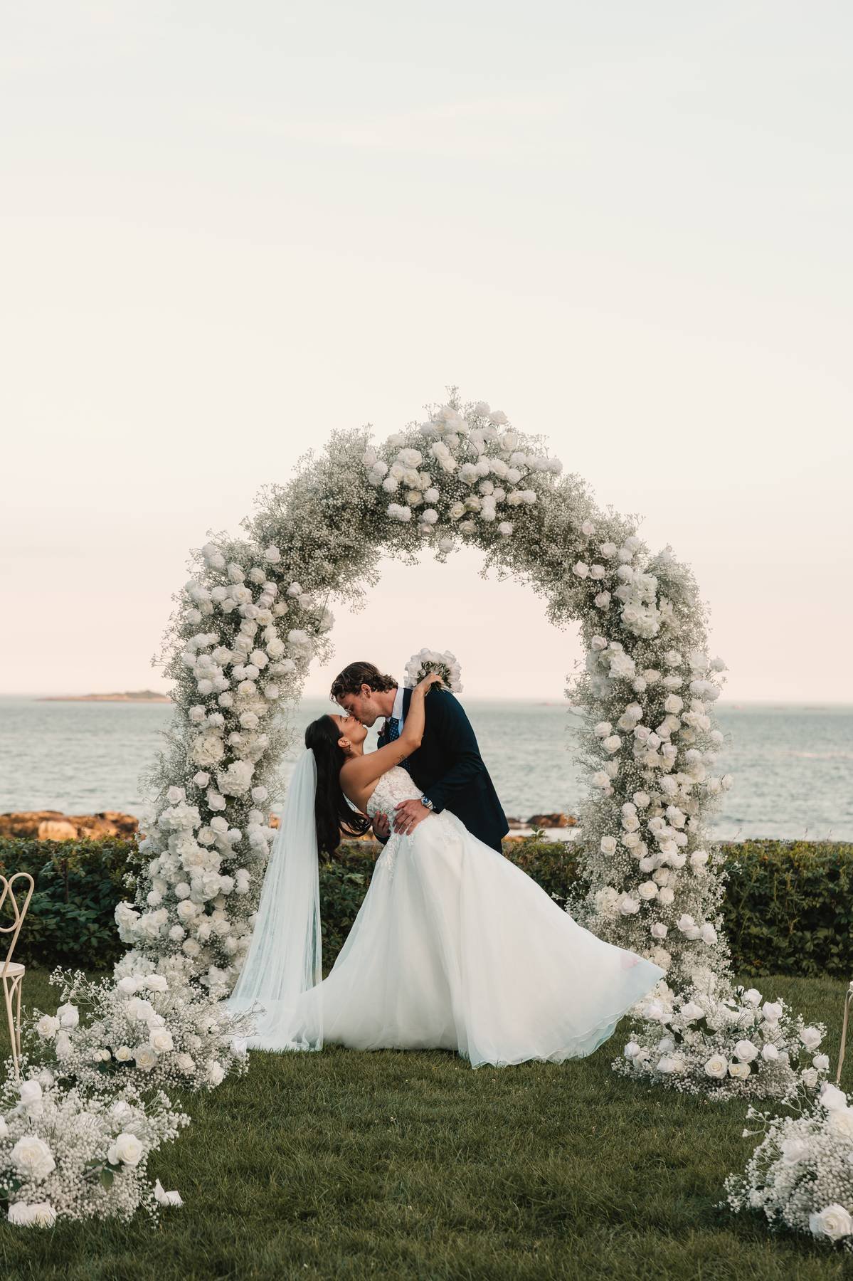 New England Ocean wedding ceremony
