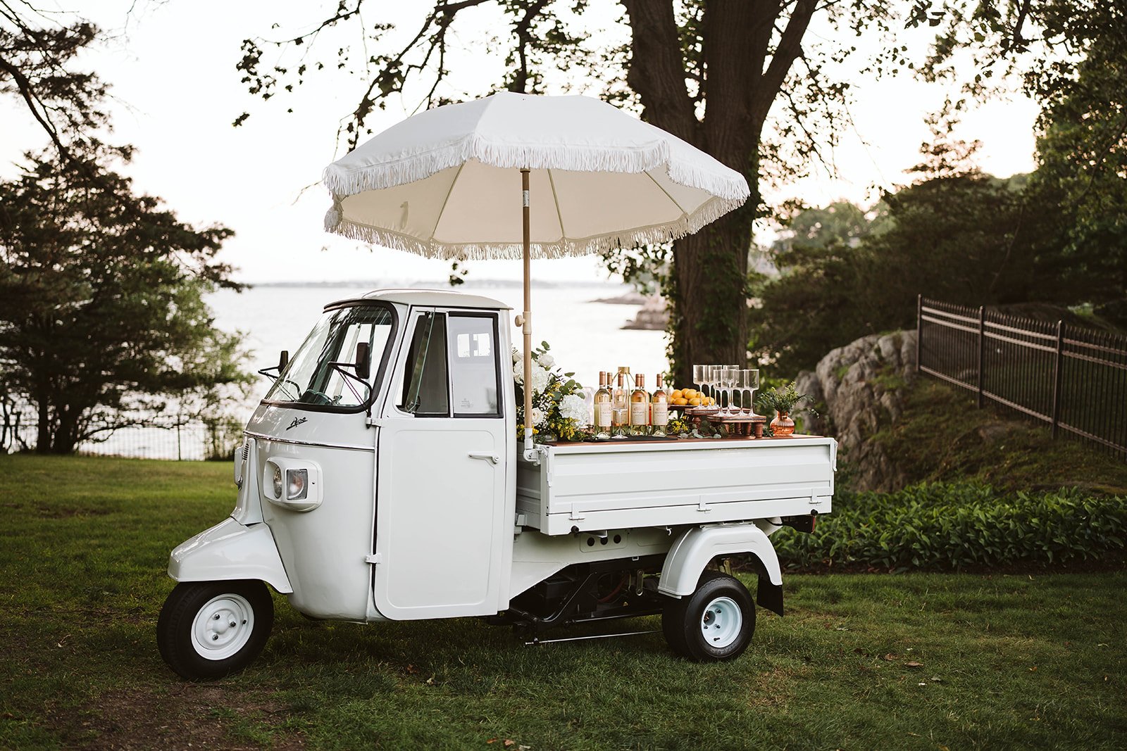 New England vintage car wine bar