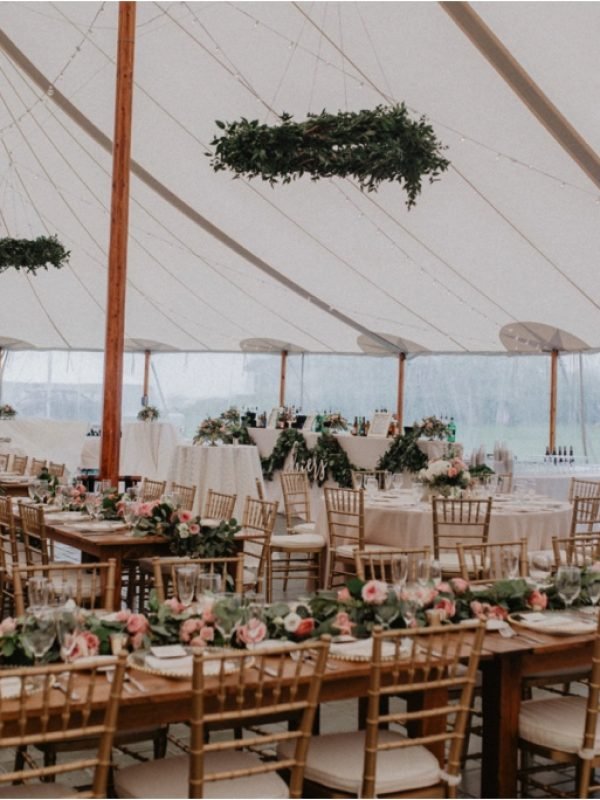 Rye New Hampshire Tented Wedding Reception